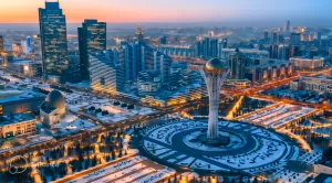نمایی از شهر آستانه پایتخت قزاقستان