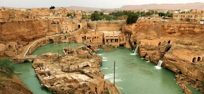جاهای دیدنی ایران آسیاب های آبی شوشتر خوزستان